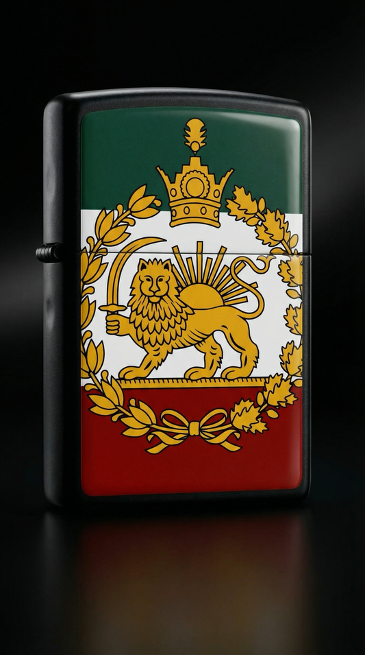Black 3D Lion & Sun Zippo iran