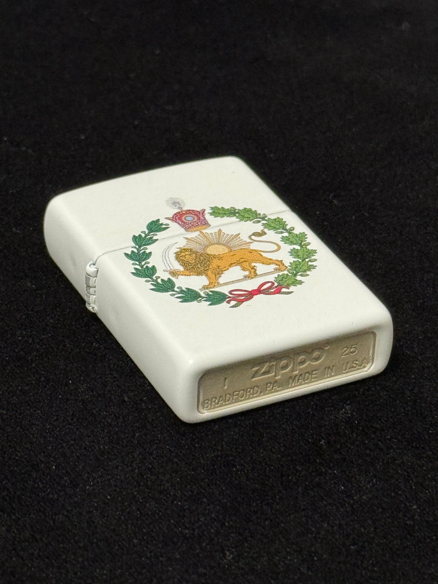 Iranian Zippo Lighter – Crowned Lion and Sun Design-فندک زیپو ایرانی طرح شیر و خورشید تاجدار