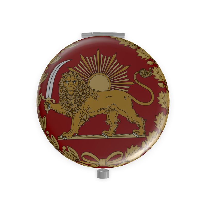 Double-Sided Lion & Sun Pocket Mirror | آینه جیبی دوطرفه شیر و خورشید