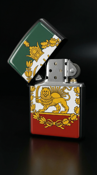 Black 3D Lion & Sun Zippo iran