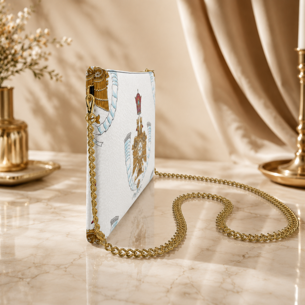 Shahzadeh Imperial Crossbody Bag With Chain – Handmade in London