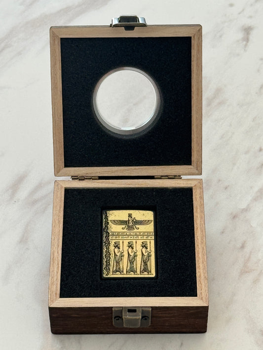Farvahar & Achaemenid Soldiers Zippo | فندک زیپو فروهر و سربازان هخامنشی