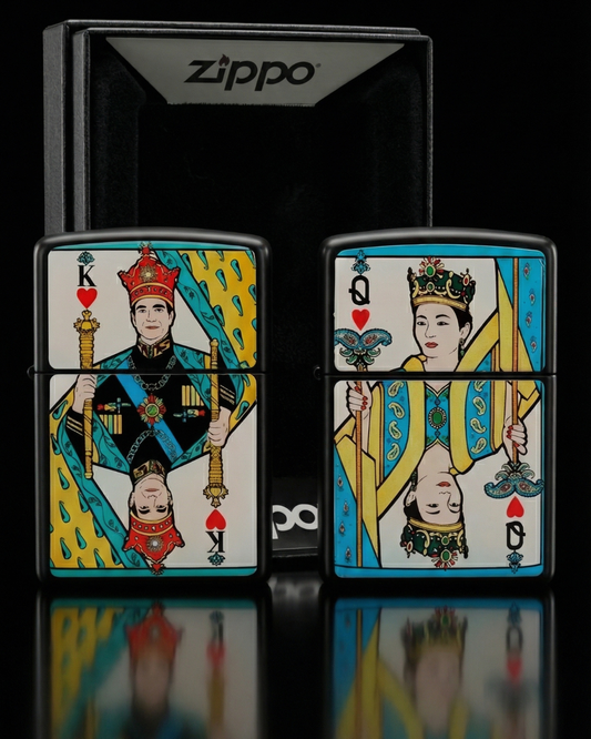 King & Queen – Shah & Shahbanoo Black 3D iran Zippo