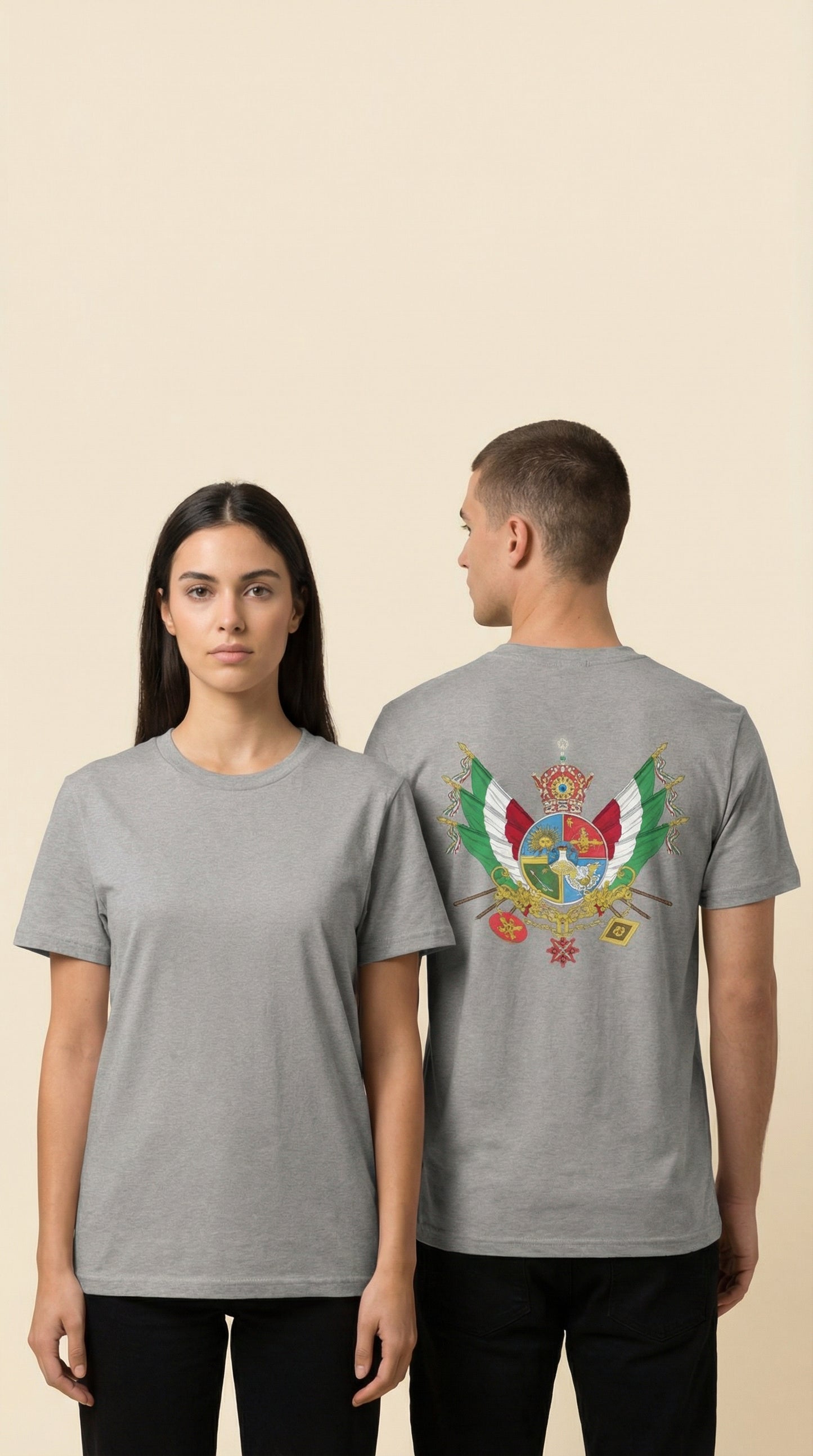 Unisex organic oversized high neck t-shirt