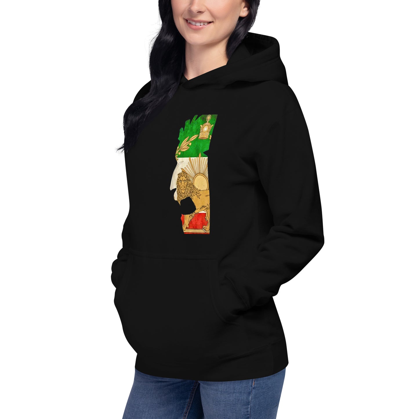 Shiro khorshid-halfface-Unisex Hoodie