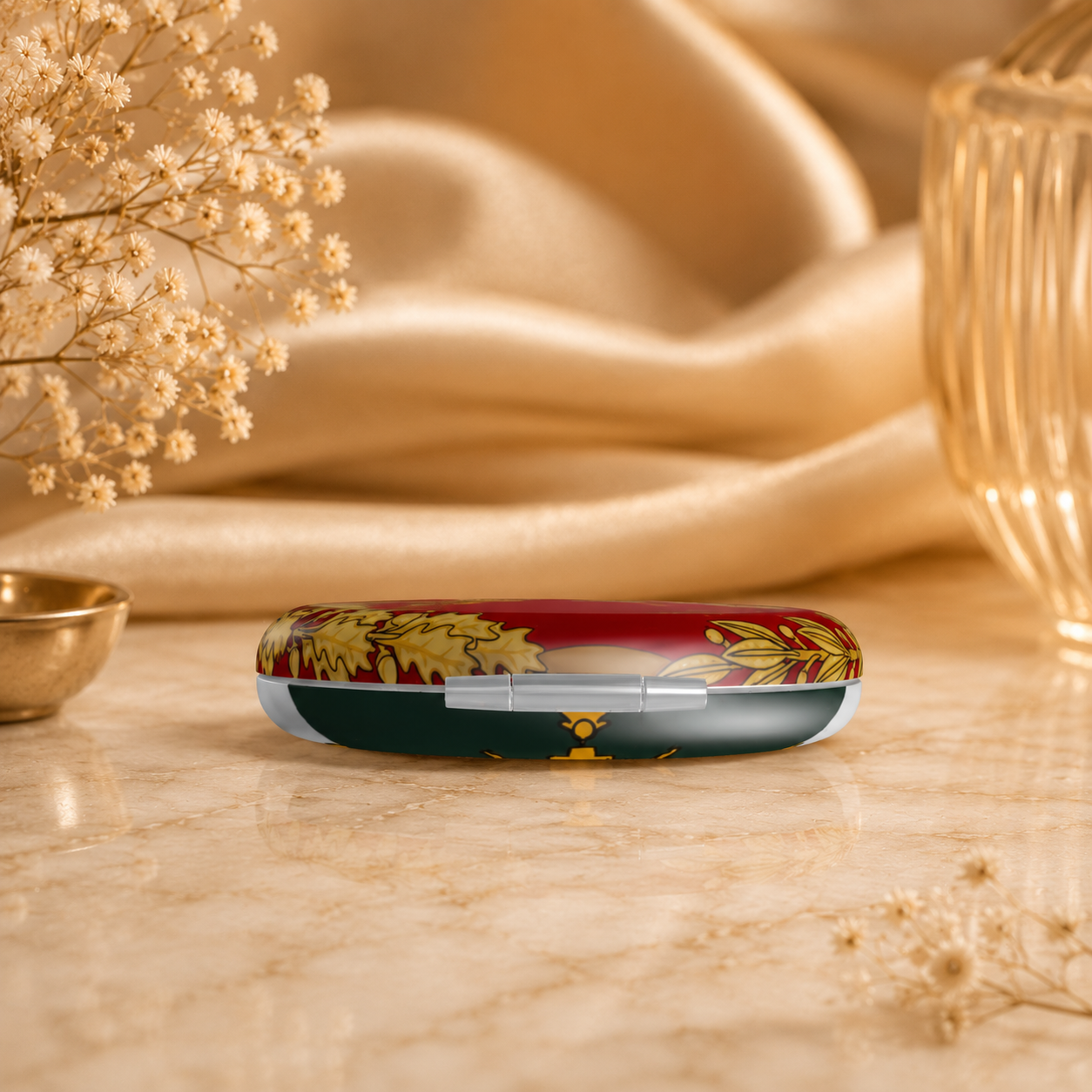 Double-Sided Lion & Sun Pocket Mirror | آینه جیبی دوطرفه شیر و خورشید