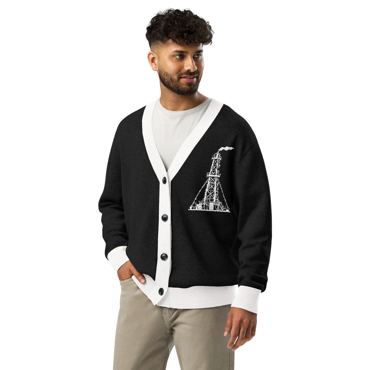 Iran Oil-Knitted cardigan