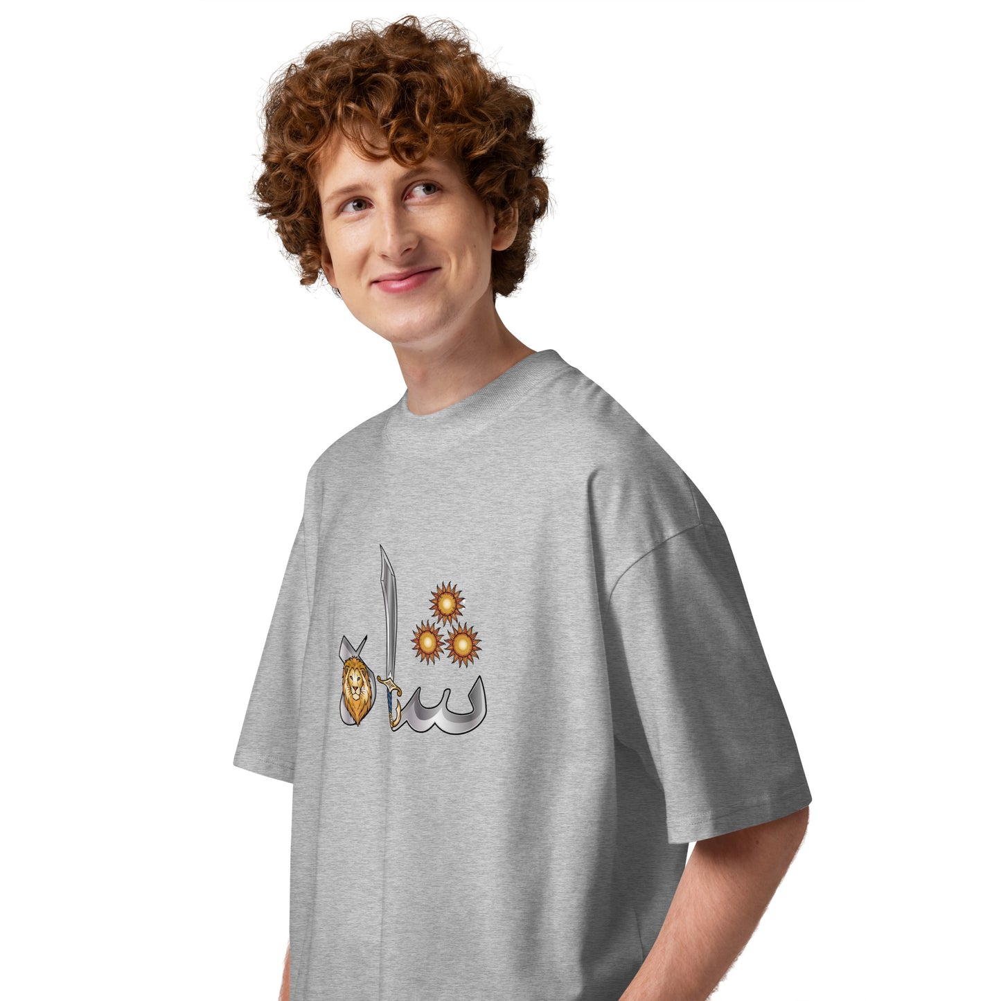 Shah Lion&Sun Unisex organic oversized high neck t-shirt