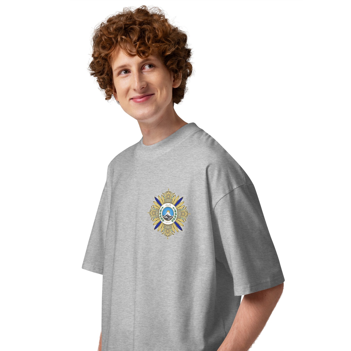 PAHLAVI-Unisex organic oversized high neck t-shirt