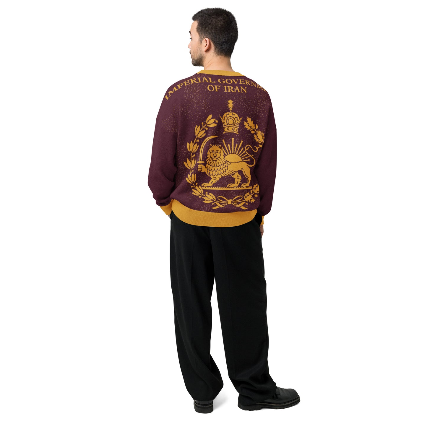 LION&SUN-IMPERIAL-Relaxed fit knitted crew neck sweater UNISEX
