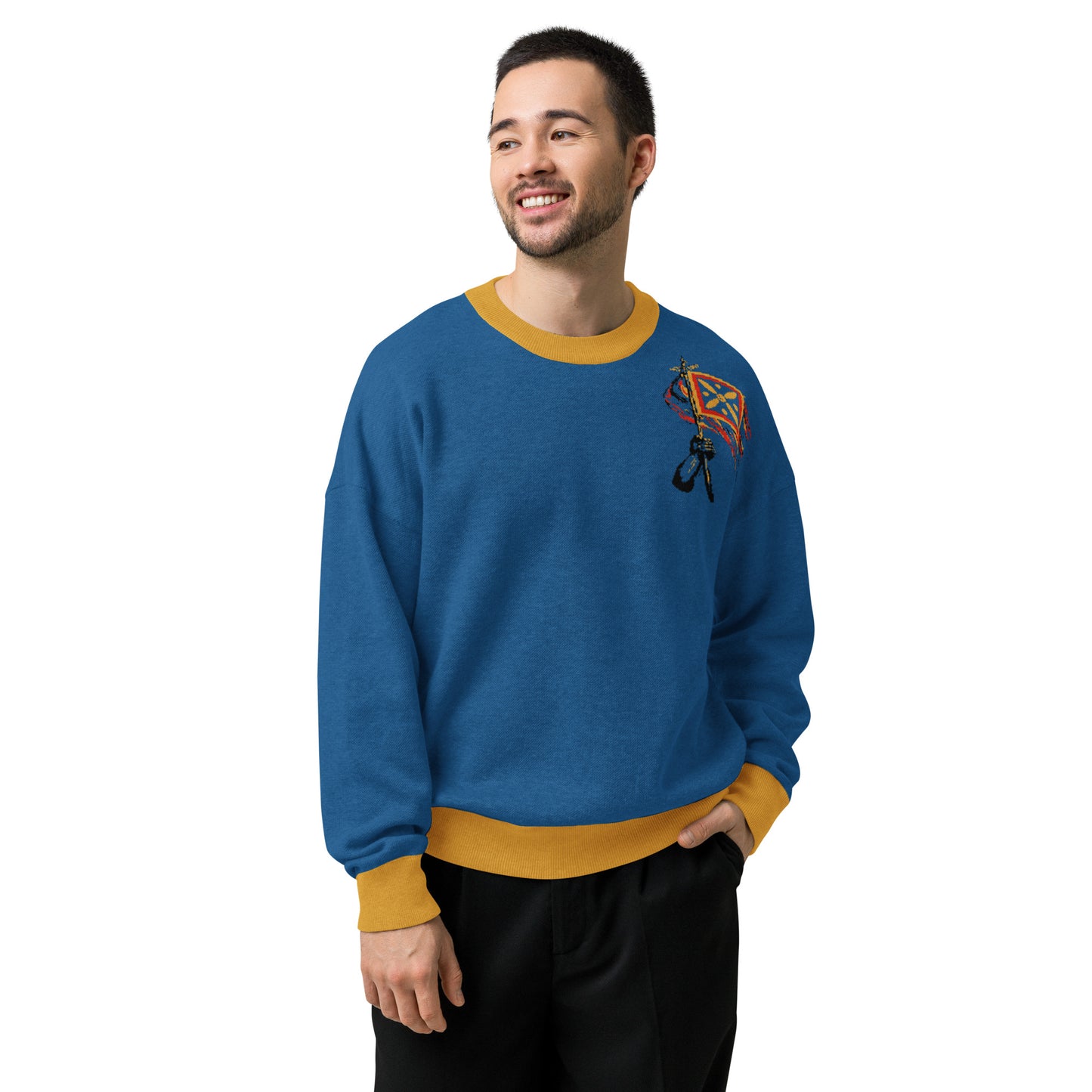 LIon-Iran-Relaxed fit knitted crew neck sweater
